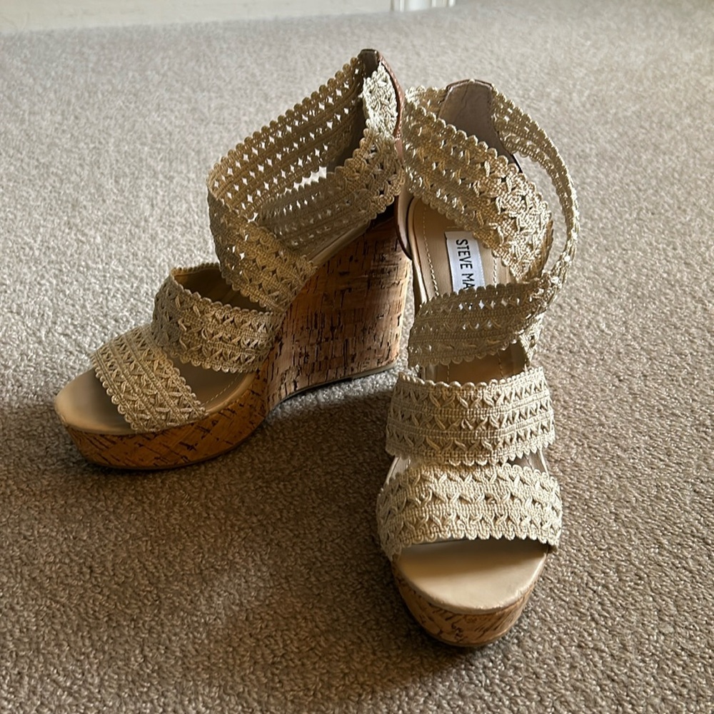 Steve Madden cork wedge
